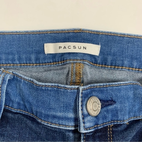 PacSun Two Toned High Rise Raw Hem Skinny Jeggings - Picture 10 of 15